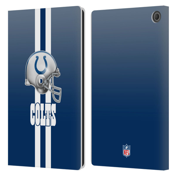 NFL Indianapolis Colts Logo Helmet Leather Book Wallet Case Cover For Amazon Fire Max 11 2023