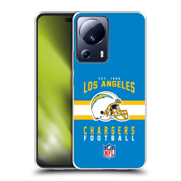 NFL Los Angeles Chargers Graphics Helmet Typography Soft Gel Case for Xiaomi 13 Lite 5G