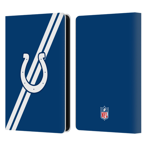 NFL Indianapolis Colts Logo Stripes Leather Book Wallet Case Cover For Amazon Kindle Paperwhite 5 (2021)