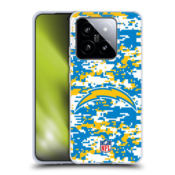 NFL Los Angeles Chargers Graphics Digital Camouflage Soft Gel Case for Xiaomi 14