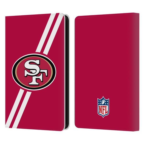 NFL San Francisco 49Ers Logo Stripes Leather Book Wallet Case Cover For Amazon Kindle 11th Gen 6in 2022