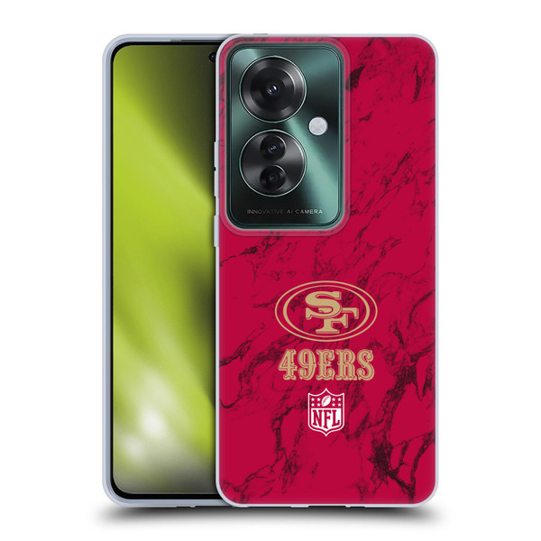 NFL San Francisco 49ers Graphics Coloured Marble Soft Gel Case for OPPO Reno11 F 5G / F25 Pro 5G
