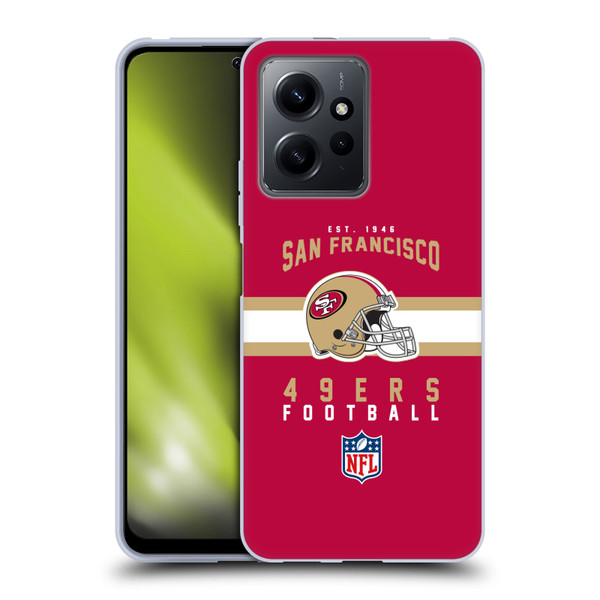 NFL San Francisco 49ers Graphics Helmet Typography Soft Gel Case for Xiaomi Redmi Note 12 4G