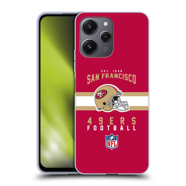 NFL San Francisco 49ers Graphics Helmet Typography Soft Gel Case for Xiaomi Redmi 12