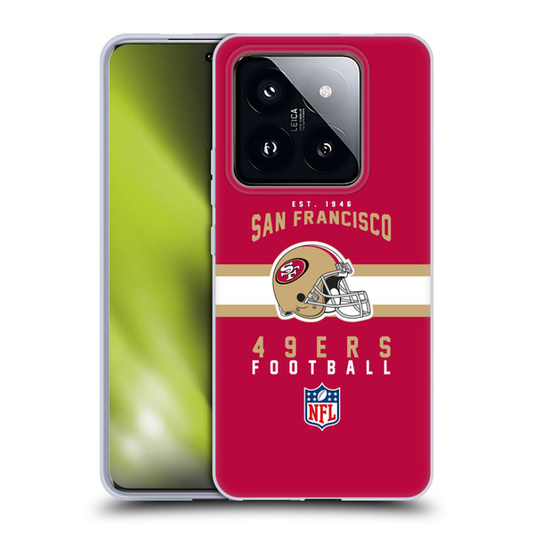 NFL San Francisco 49ers Graphics Helmet Typography Soft Gel Case for Xiaomi 14 Pro