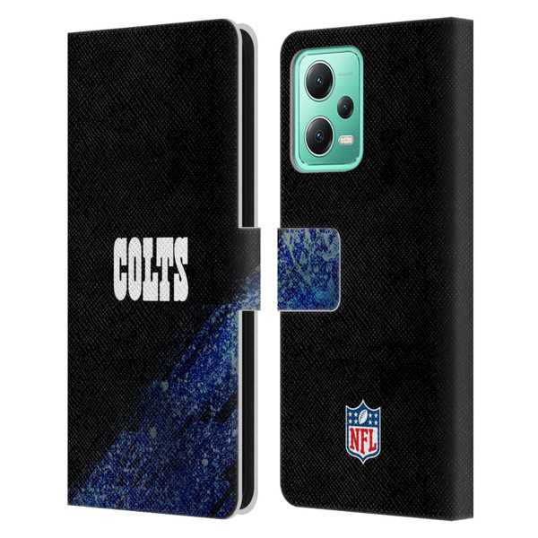 NFL Indianapolis Colts Logo Blur Leather Book Wallet Case Cover For Xiaomi Redmi Note 12 5G
