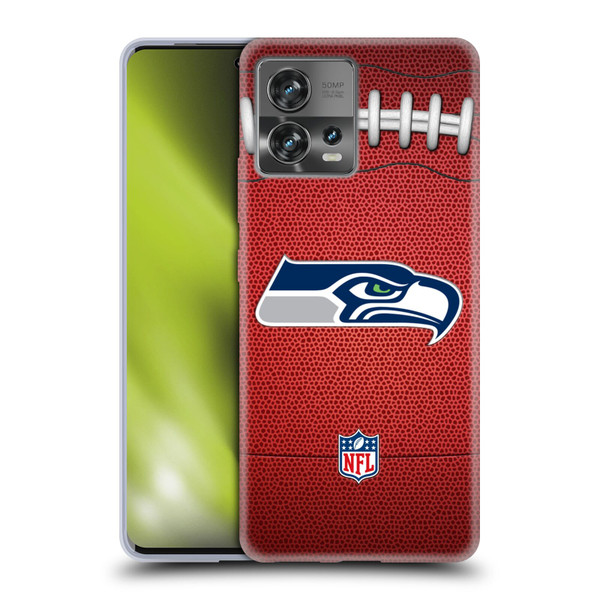 NFL Seattle Seahawks Graphics Football Soft Gel Case for Motorola Moto Edge 30 Fusion