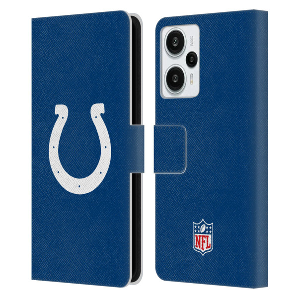 NFL Indianapolis Colts Logo Plain Leather Book Wallet Case Cover For Xiaomi Redmi Note 12T