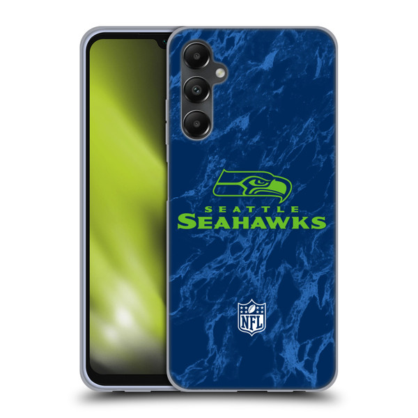 NFL Seattle Seahawks Graphics Coloured Marble Soft Gel Case for Samsung Galaxy A05s