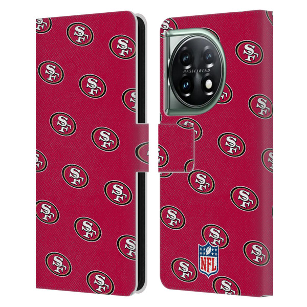 NFL San Francisco 49ers Artwork Patterns Leather Book Wallet Case Cover For OnePlus 11 5G