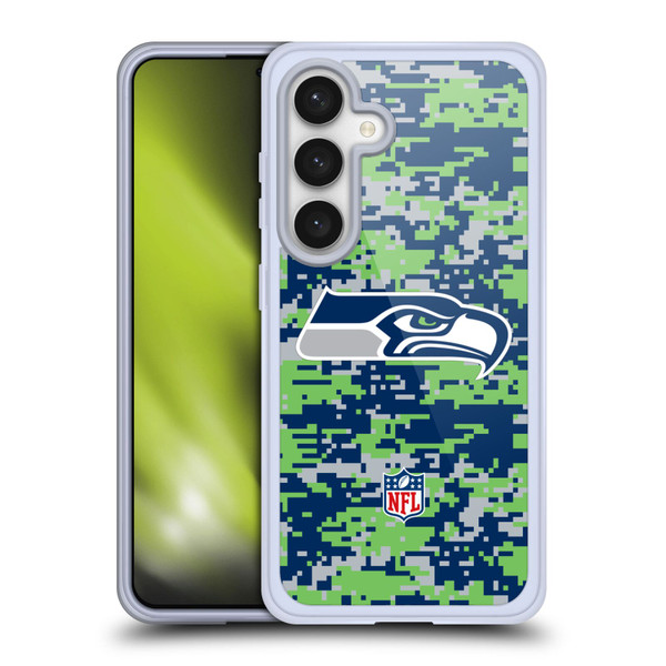 NFL Seattle Seahawks Graphics Digital Camouflage Soft Gel Case for Samsung Galaxy S24 5G