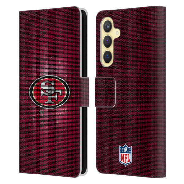 NFL San Francisco 49ers Artwork LED Leather Book Wallet Case Cover For Samsung Galaxy S23 FE 5G