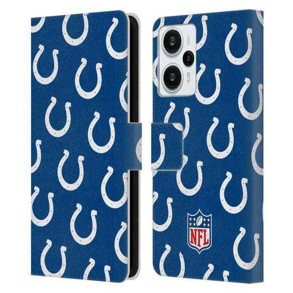 NFL Indianapolis Colts Artwork Patterns Leather Book Wallet Case Cover For Xiaomi Redmi Note 12T