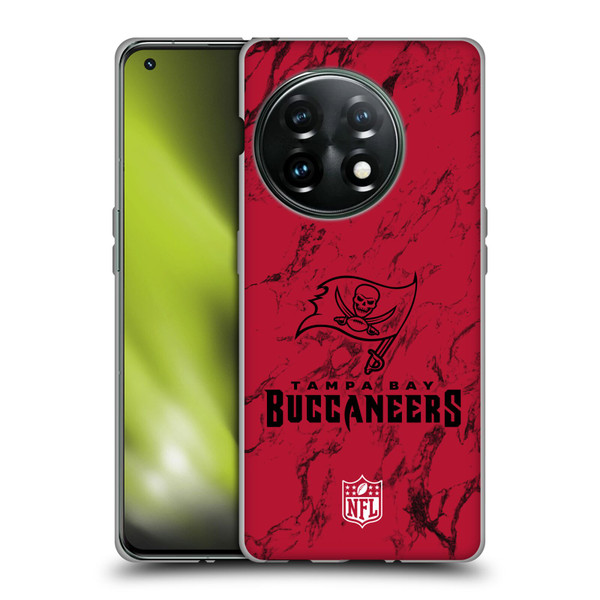 NFL Tampa Bay Buccaneers Graphics Coloured Marble Soft Gel Case for OnePlus 11 5G