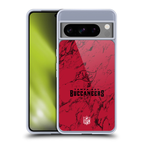 NFL Tampa Bay Buccaneers Graphics Coloured Marble Soft Gel Case for Google Pixel 8 Pro
