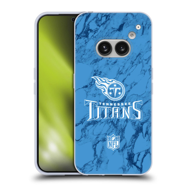 NFL Tennessee Titans Graphics Coloured Marble Soft Gel Case for Nothing Phone (2a)