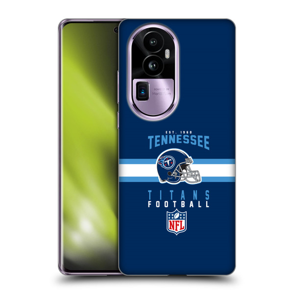 NFL Tennessee Titans Graphics Helmet Typography Soft Gel Case for OPPO Reno10 Pro+