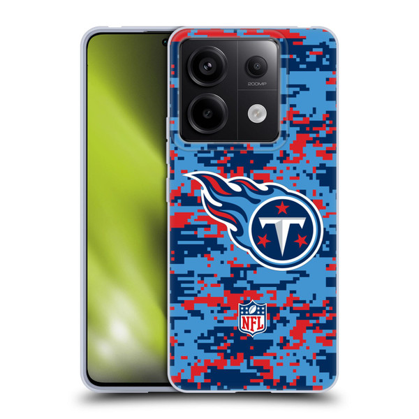 NFL Tennessee Titans Graphics Digital Camouflage Soft Gel Case for Xiaomi Redmi Note 13 Pro 5G