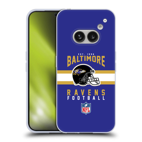 NFL Baltimore Ravens Graphics Helmet Typography Soft Gel Case for Nothing Phone (2a)