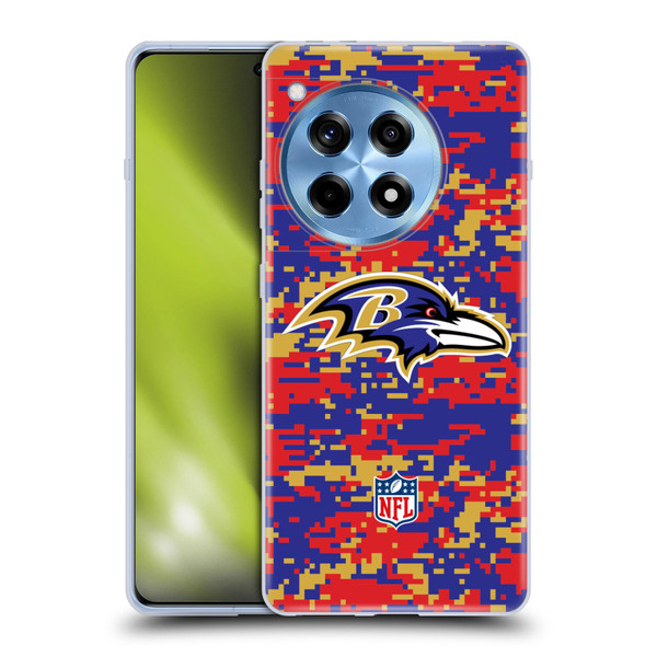 NFL Baltimore Ravens Graphics Digital Camouflage Soft Gel Case for OnePlus 12R