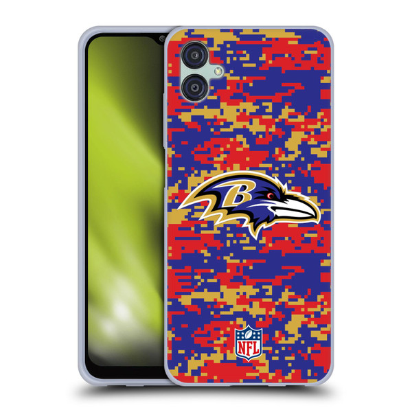 NFL Baltimore Ravens Graphics Digital Camouflage Soft Gel Case for Samsung Galaxy M04 5G / A04e
