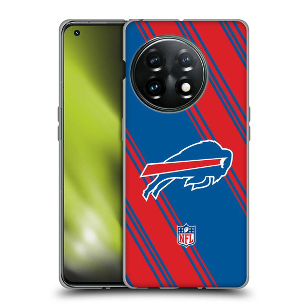NFL Buffalo Bills Artwork Stripes Soft Gel Case for OnePlus 11 5G