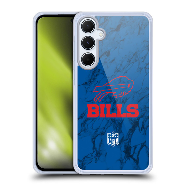 NFL Buffalo Bills Graphics Coloured Marble Soft Gel Case for Samsung Galaxy A55 5G