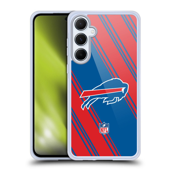 NFL Buffalo Bills Artwork Stripes Soft Gel Case for Samsung Galaxy A55 5G