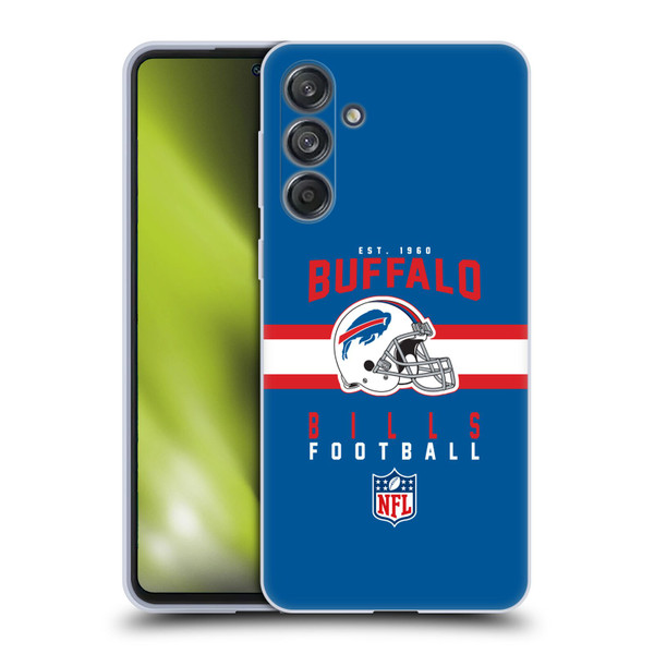 NFL Buffalo Bills Graphics Helmet Typography Soft Gel Case for Samsung Galaxy M55 5G