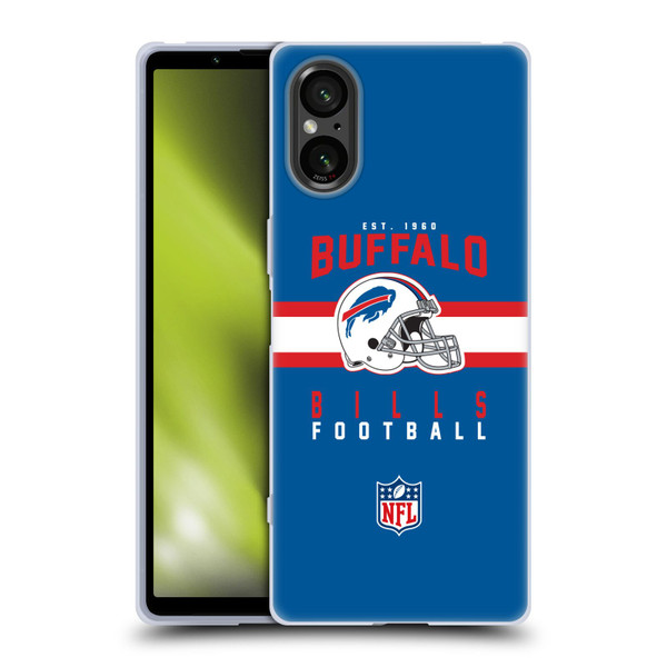 NFL Buffalo Bills Graphics Helmet Typography Soft Gel Case for Sony Xperia 5 V 5G