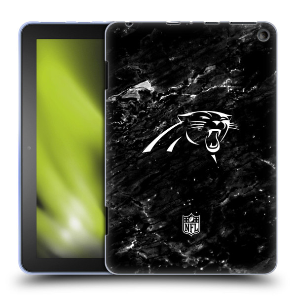 NFL Carolina Panthers Artwork Marble Soft Gel Case for Amazon Fire HD 8/Fire HD 8 Plus 2020