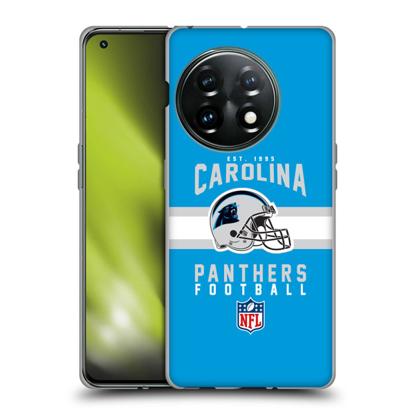 NFL Carolina Panthers Graphics Helmet Typography Soft Gel Case for OnePlus 11 5G