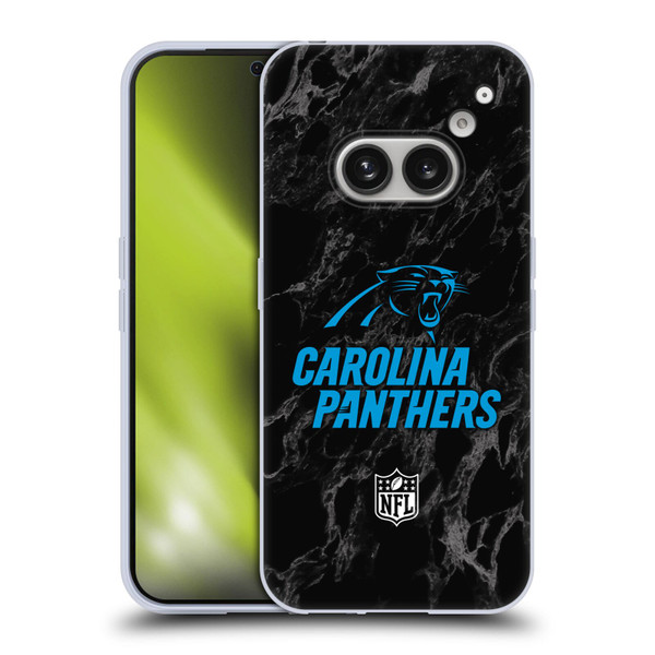 NFL Carolina Panthers Graphics Coloured Marble Soft Gel Case for Nothing Phone (2a)