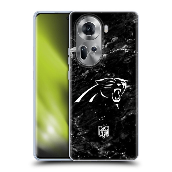 NFL Carolina Panthers Artwork Marble Soft Gel Case for OPPO Reno11