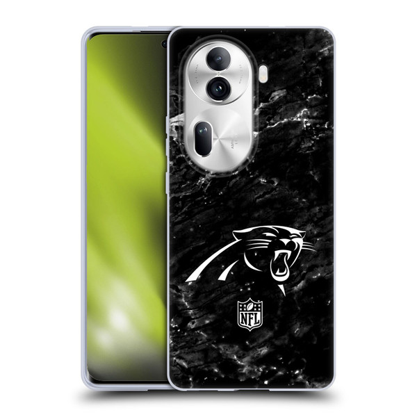 NFL Carolina Panthers Artwork Marble Soft Gel Case for OPPO Reno11 Pro