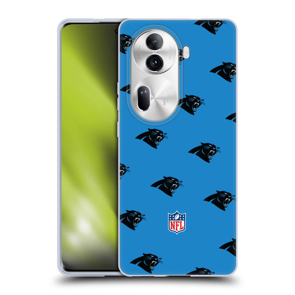 NFL Carolina Panthers Artwork Patterns Soft Gel Case for OPPO Reno11 Pro