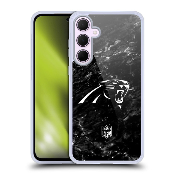 NFL Carolina Panthers Artwork Marble Soft Gel Case for Samsung Galaxy A35 5G