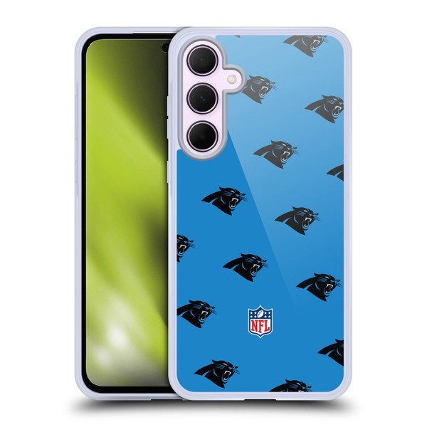 NFL Carolina Panthers Artwork Patterns Soft Gel Case for Samsung Galaxy A35 5G