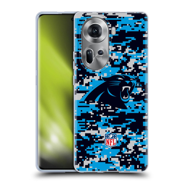 NFL Carolina Panthers Graphics Digital Camouflage Soft Gel Case for OPPO Reno11