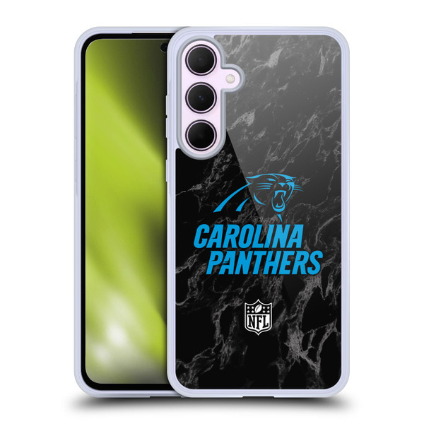 NFL Carolina Panthers Graphics Coloured Marble Soft Gel Case for Samsung Galaxy A35 5G