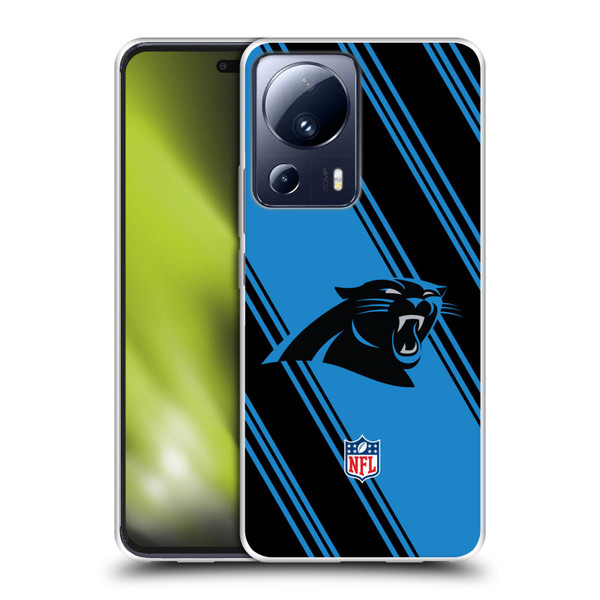 NFL Carolina Panthers Artwork Stripes Soft Gel Case for Xiaomi 13 Lite 5G
