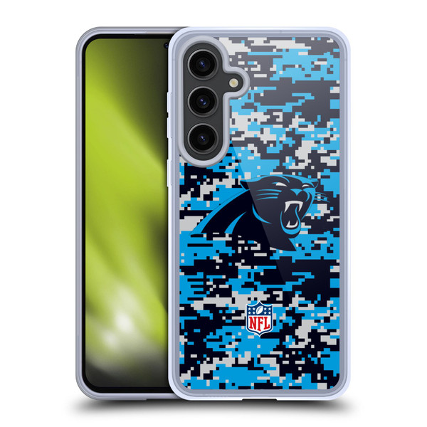 NFL Carolina Panthers Graphics Digital Camouflage Soft Gel Case for Samsung Galaxy S24+ 5G
