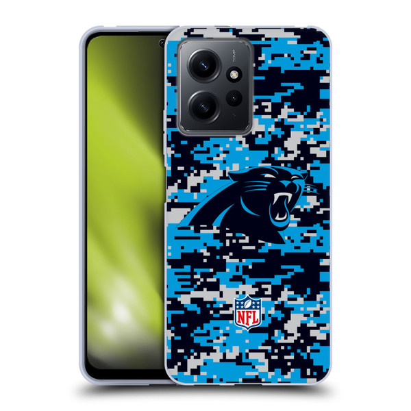 NFL Carolina Panthers Graphics Digital Camouflage Soft Gel Case for Xiaomi Redmi Note 12 4G