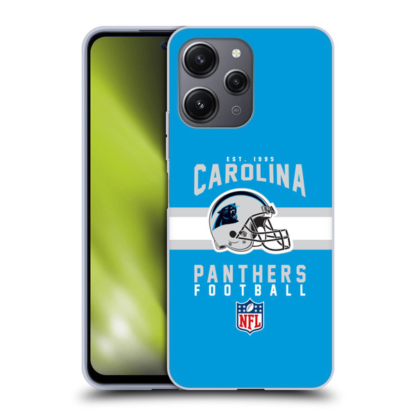 NFL Carolina Panthers Graphics Helmet Typography Soft Gel Case for Xiaomi Redmi 12