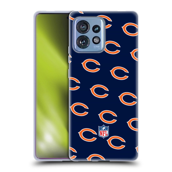 NFL Chicago Bears Artwork Patterns Soft Gel Case for Motorola Moto Edge 40 Pro