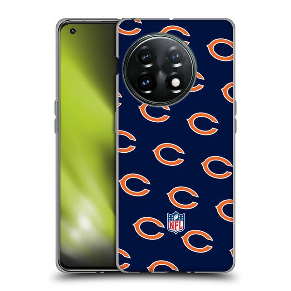 NFL Chicago Bears Artwork Patterns Soft Gel Case for OnePlus 11 5G