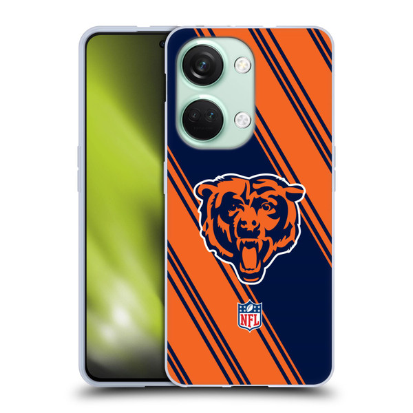 NFL Chicago Bears Artwork Stripes Soft Gel Case for OnePlus Nord 3 5G