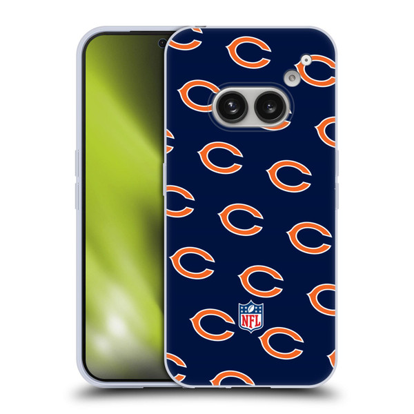 NFL Chicago Bears Artwork Patterns Soft Gel Case for Nothing Phone (2a)
