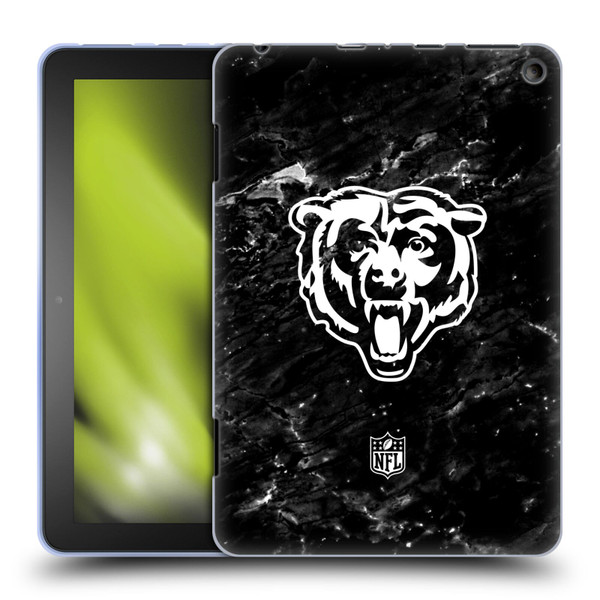 NFL Chicago Bears Artwork Marble Soft Gel Case for Amazon Fire HD 8/Fire HD 8 Plus 2020
