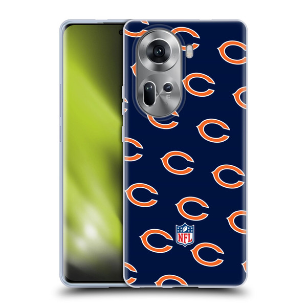 NFL Chicago Bears Artwork Patterns Soft Gel Case for OPPO Reno11